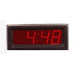 L.E.D. Digital Wall Clock - 4" Display in Aluminum Case w/ Battery Backup