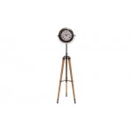  Antiqued Metal Tripod Floor Clock 62"H, 16"W 