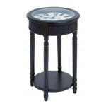Wood Table Clock in Rich Black Finish with Stylish Design